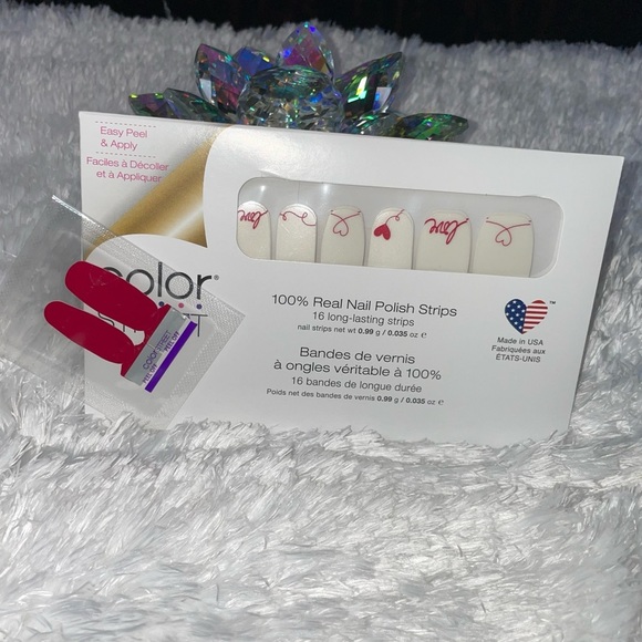 Color Street “Love Letter” creme finish of scribbled hearts & love nail strips - Picture 9 of 11